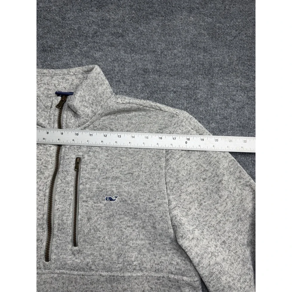 Vineyard Vines 1/4 Zip Pullover Sweater Mens Size Medium Gray